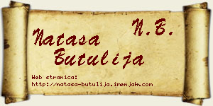 Nataša Butulija vizit kartica